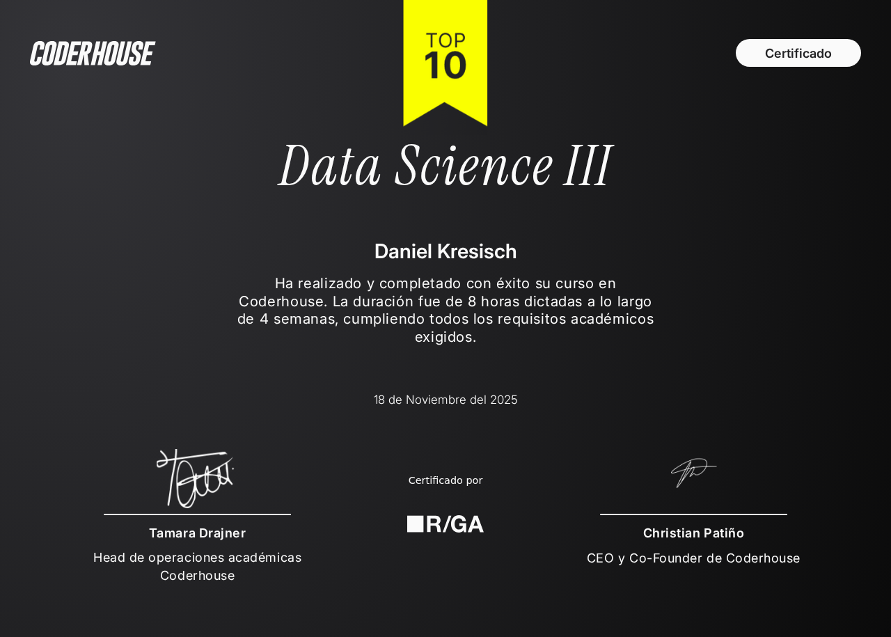 Título Data Science III - Coderhouse